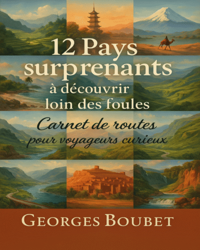 couverture-ebook-voyage.jpg" alt="Couverture de l’ebook Carnet de routes pour voyageurs curieux – voyage hors des sentiers battus dans 12 pays méconnus"