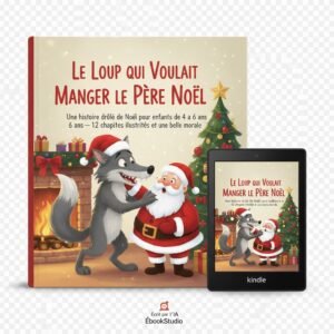 unnamed (9) Le Loup qui Voulait Manger le Père Noël: Une histoire drôle de Noël pour enfants de 4 à 6 ans — 12 chapitres illustrés et une belle morale